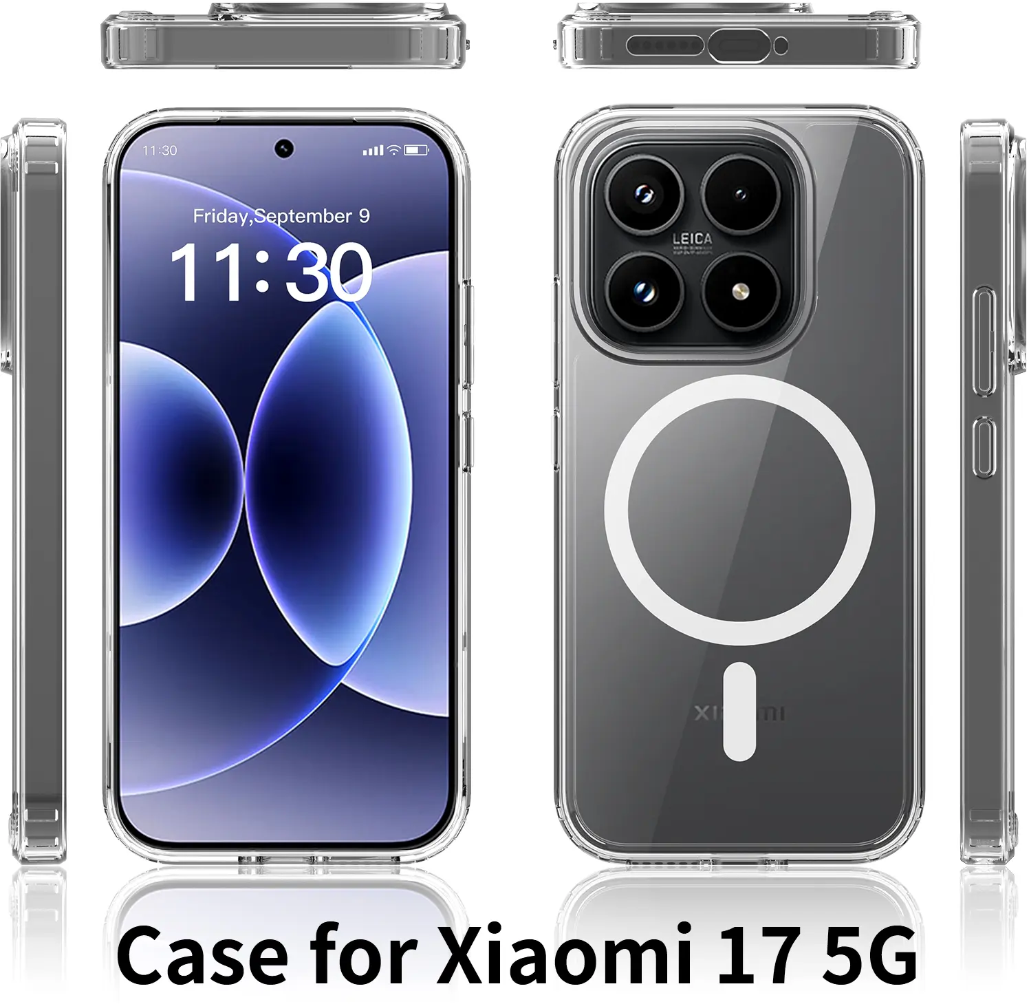 Xiaomi  17 Hoesje Hard Back Cover met MagSafe Transparant afbeelding 9