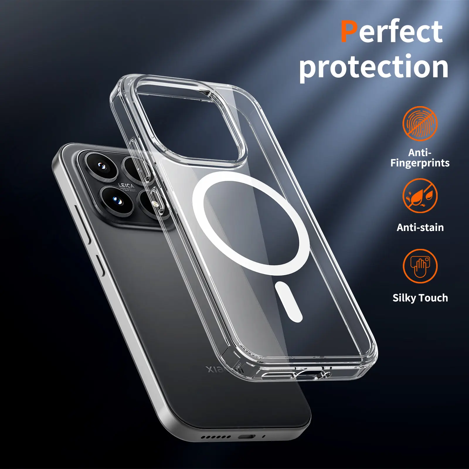 Xiaomi  17 Hoesje Hard Back Cover met MagSafe Transparant afbeelding 8