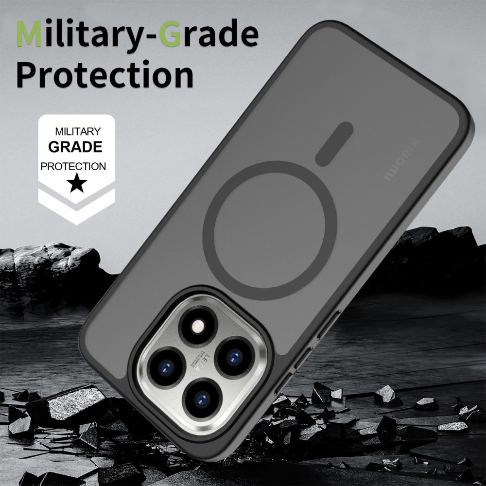 Xiaomi 15T Hybrid Hoesje met MagSafe Back Cover Matte Zwart afbeelding 2