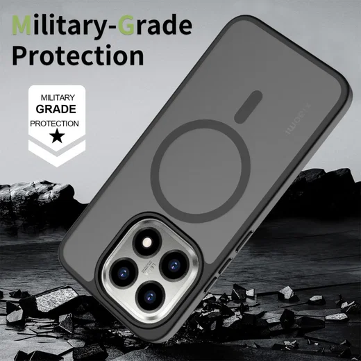 Xiaomi 15T Hybrid Hoesje met MagSafe Back Cover Matte Zwart afbeelding 2