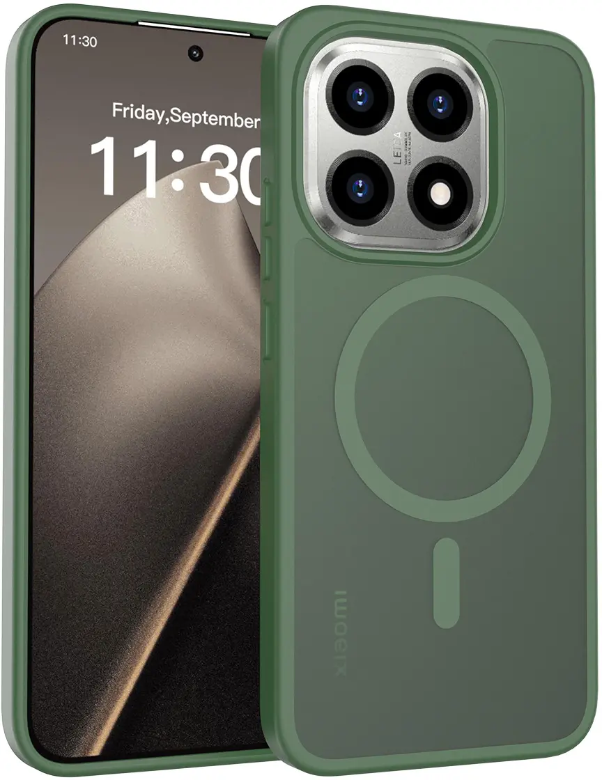 Xiaomi 15T Hybrid Hoesje met MagSafe Back Cover Matte Groen afbeelding 8