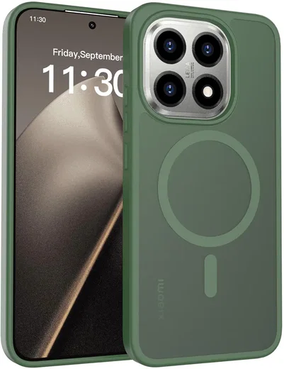 Xiaomi 15T Hybrid Hoesje met MagSafe Back Cover Matte Groen afbeelding 8