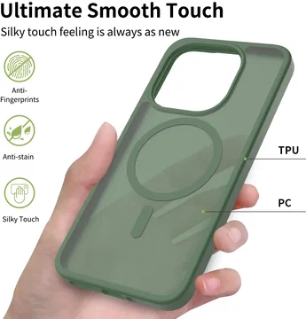 Xiaomi 15T Hybrid Hoesje met MagSafe Back Cover Matte Groen