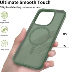 Xiaomi 15T Hybrid Hoesje met MagSafe Back Cover Matte Groen afbeelding