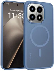 Xiaomi 15T Hybrid Hoesje met MagSafe Back Cover Matte Blauw afbeelding