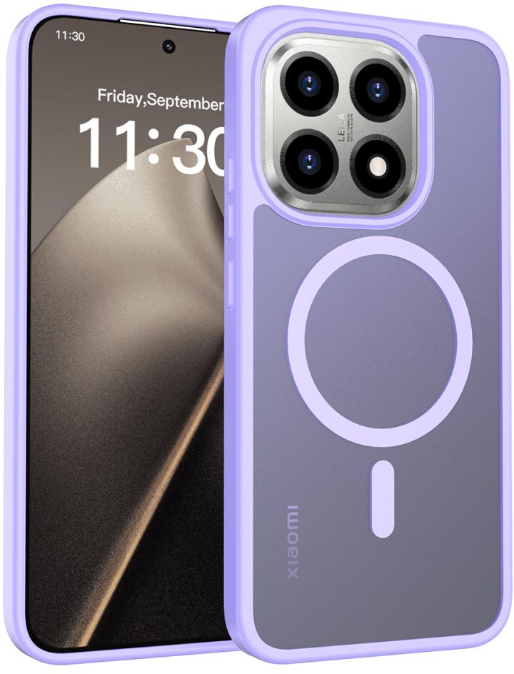 Xiaomi 15T Hybrid Hoesje met MagSafe Back Cover Matte Paars afbeelding 1