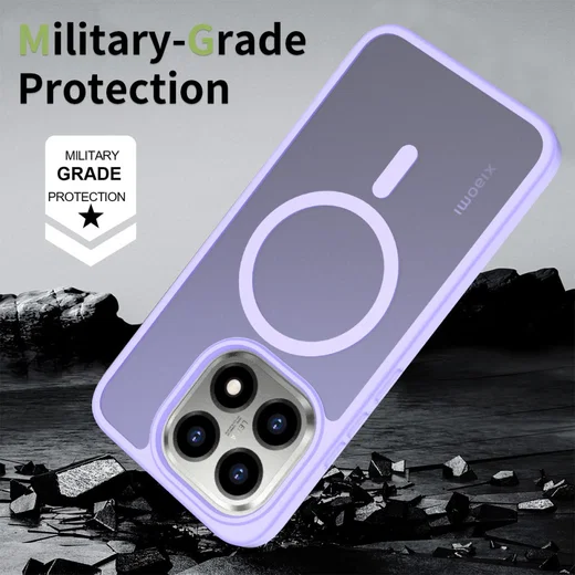 Xiaomi 15T Hybrid Hoesje met MagSafe Back Cover Matte Paars afbeelding 2