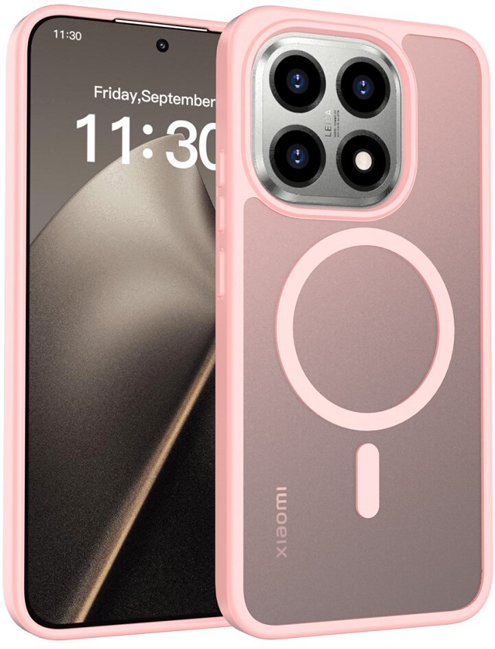 Xiaomi 15T Hybrid Hoesje met MagSafe Back Cover Matte Roze afbeelding 1