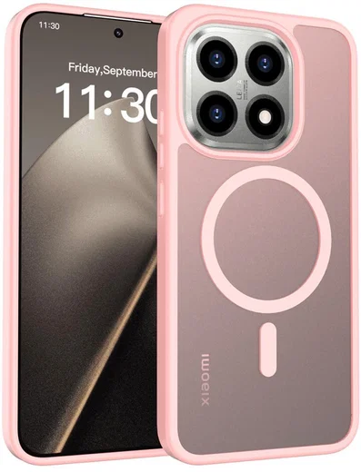 Xiaomi 15T Hybrid Hoesje met MagSafe Back Cover Matte Roze afbeelding 1