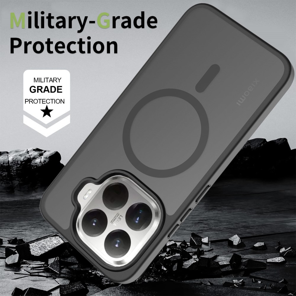 Xiaomi 15T Pro Hybrid Hoesje met MagSafe Back Cover Matte Zwart afbeelding 2
