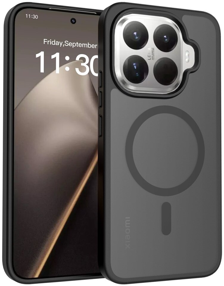 Xiaomi 15T Pro Hybrid Hoesje met MagSafe Back Cover Matte Zwart afbeelding 1
