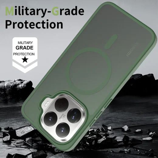 Xiaomi 15T Pro Hybrid Hoesje met MagSafe Back Cover Matte Groen afbeelding 2