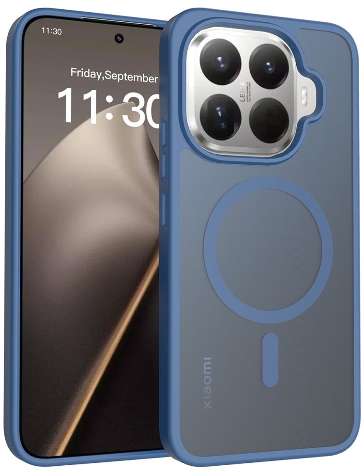 Xiaomi 15T Pro Hybrid Hoesje met MagSafe Back Cover Matte Blauw afbeelding 1