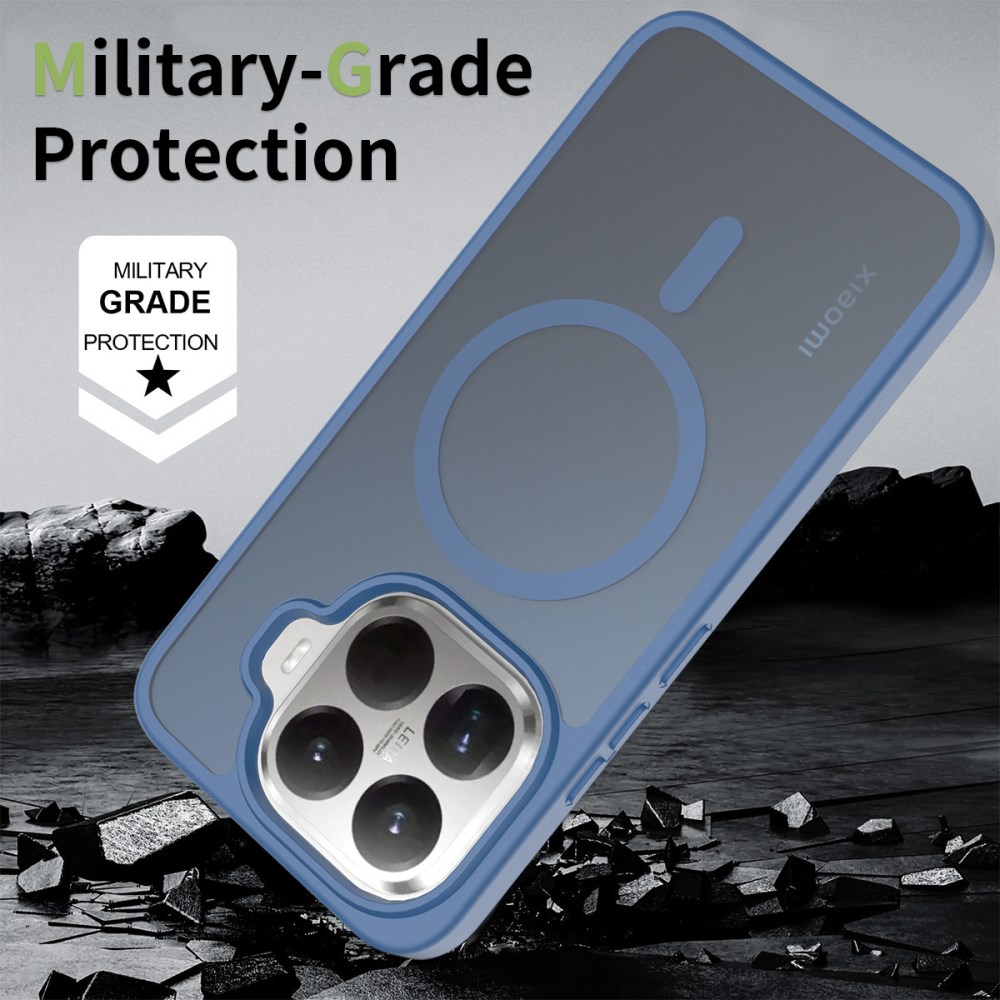 Xiaomi 15T Pro Hybrid Hoesje met MagSafe Back Cover Matte Blauw afbeelding 2