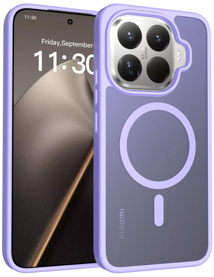 Xiaomi 15T Pro Hybrid Hoesje met MagSafe Back Cover Matte Paars afbeelding 1