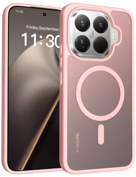 Xiaomi 15T Pro Hybrid Hoesje met MagSafe Back Cover Matte Roze