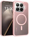 Xiaomi 15T Pro Hybrid Hoesje met MagSafe Back Cover Matte Roze