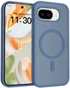 Google Pixel 10a Hybrid Hoesje met MagSafe Back Cover Matte Blauw