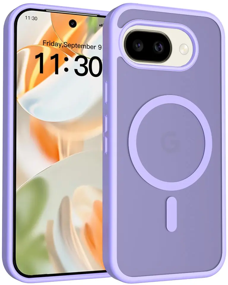 Google Pixel 10a Hybrid Hoesje met MagSafe Back Cover Matte Paars afbeelding 1