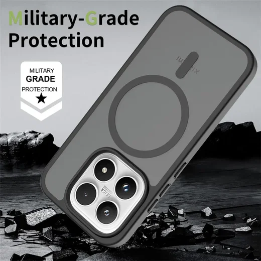 Xiaomi 17 Hybrid Hoesje met MagSafe Back Cover Matte Zwart afbeelding 4