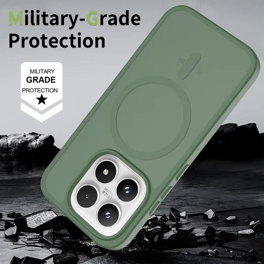 Xiaomi 17 Hybrid Hoesje met MagSafe Back Cover Matte Groen afbeelding 4