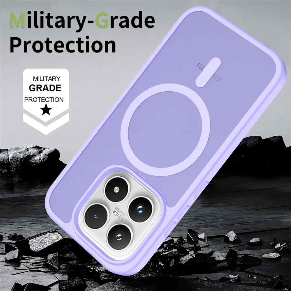 Xiaomi 17 Hybrid Hoesje met MagSafe Back Cover Matte Paars afbeelding 4