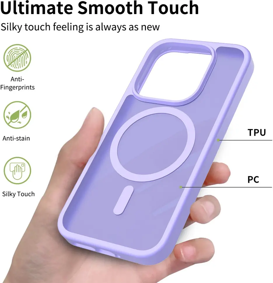 Xiaomi 17 Hybrid Hoesje met MagSafe Back Cover Matte Paars afbeelding 2