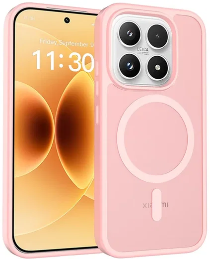 Xiaomi 17 Hybrid Hoesje met MagSafe Back Cover Matte Roze afbeelding 1