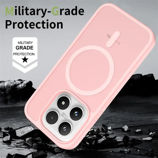 Xiaomi 17 Hybrid Hoesje met MagSafe Back Cover Matte Roze afbeelding 4