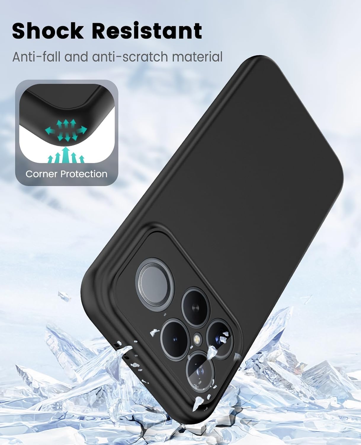 Xiaomi Poco F8 Ultra Hoesje Dun TPU Back Cover Matte Zwart afbeelding 2