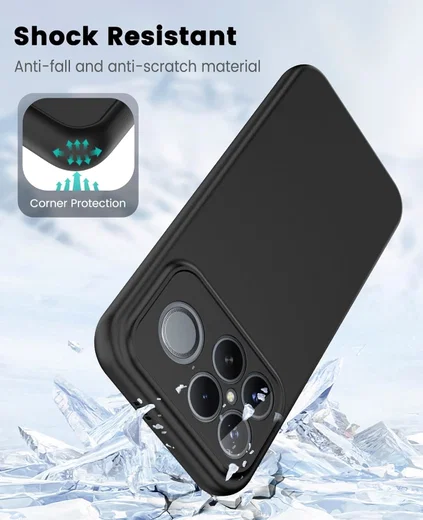 Xiaomi Poco F8 Ultra Hoesje Dun TPU Back Cover Matte Zwart afbeelding 2