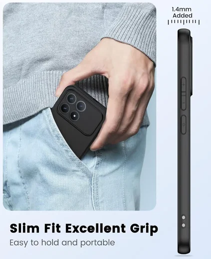 Xiaomi Poco F8 Pro Hoesje Dun TPU Back Cover Matte Zwart afbeelding 5
