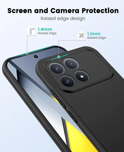 Xiaomi Poco F8 Pro Hoesje Dun TPU Back Cover Matte Zwart afbeelding 4