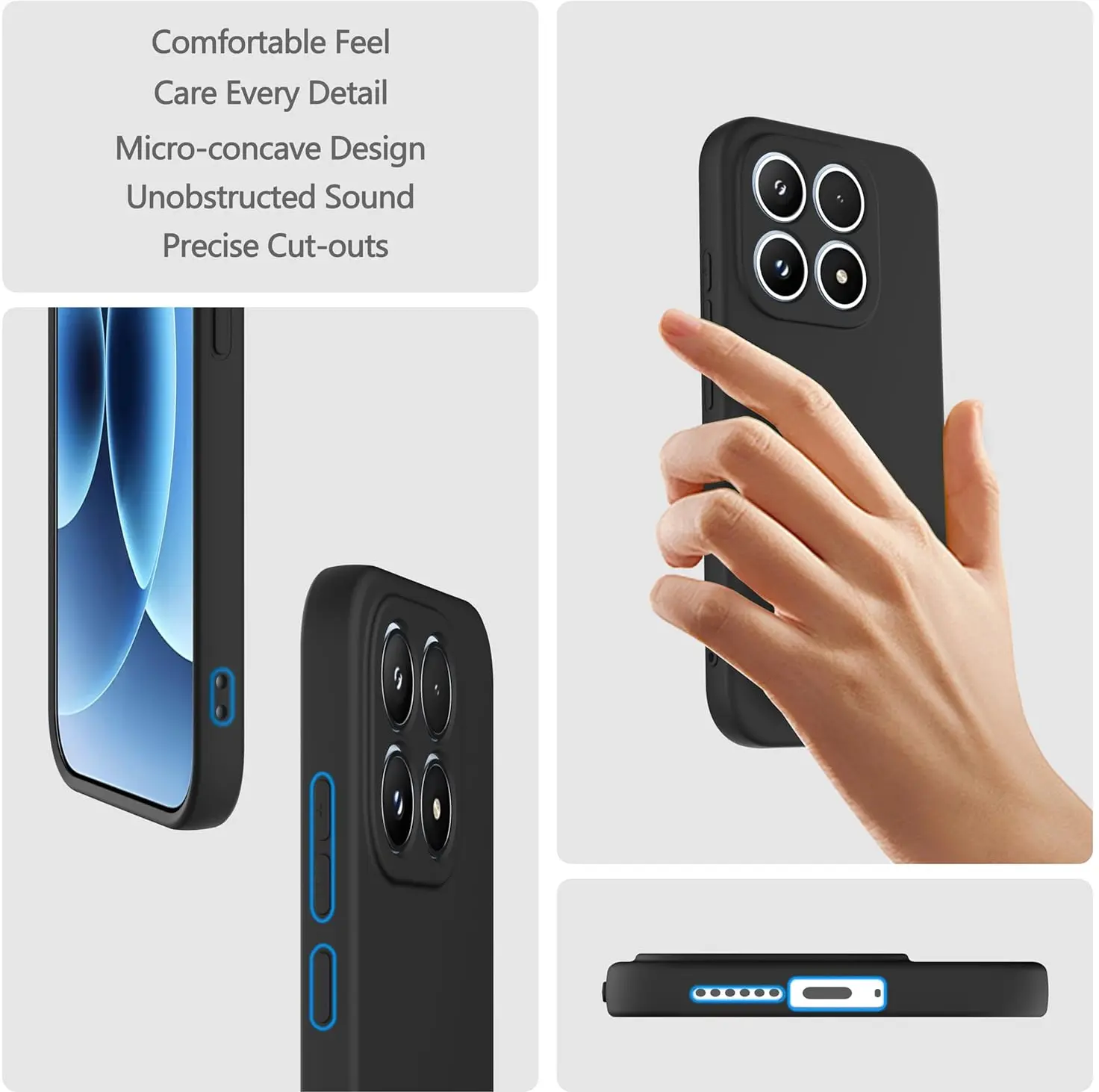 Xiaomi 17 Hoesje Dun TPU Back Cover Matte Zwart afbeelding 5