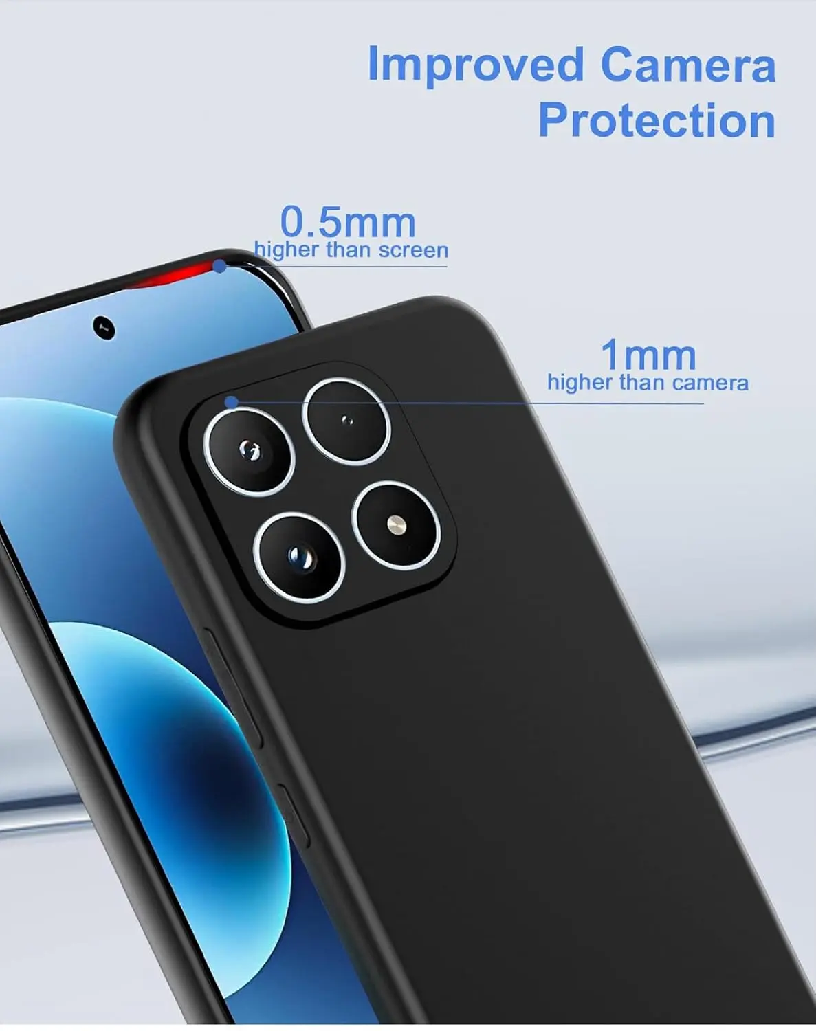 Xiaomi 17 Hoesje Dun TPU Back Cover Matte Zwart afbeelding 3