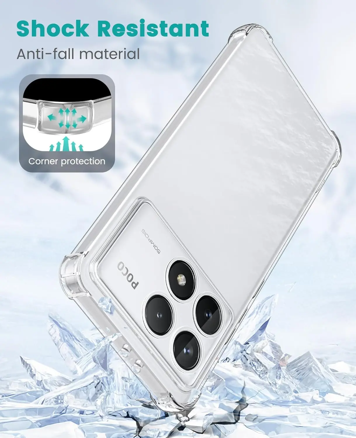 Xiaomi Poco F8 Ultra Hoesje Schokbestendig en Dun TPU Back Cover Transparant afbeelding 4