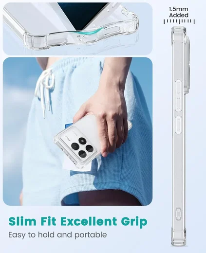 Xiaomi Poco F8 Pro Hoesje Schokbestendig en Dun TPU Back Cover Transparant afbeelding 5