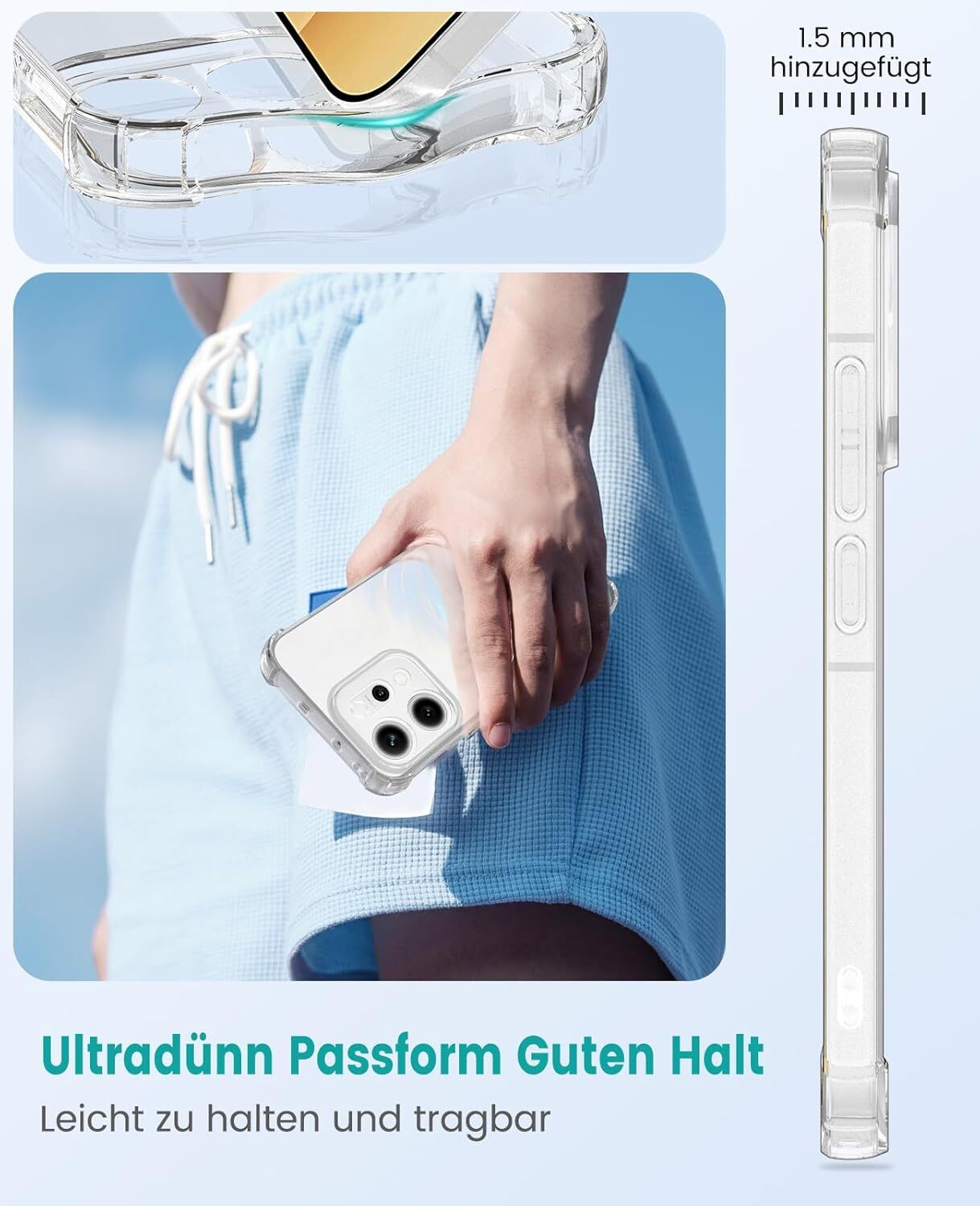 Xiaomi 17 Ultra Hoesje Schokbestendig en Dun TPU Back Cover Transparant afbeelding 7