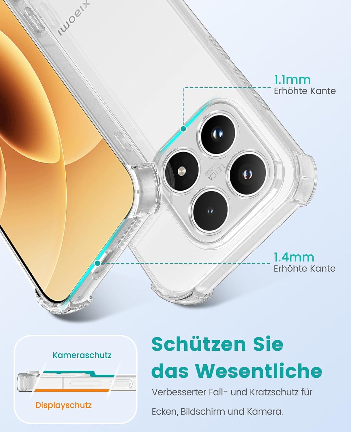 Xiaomi 17 Ultra Hoesje Schokbestendig en Dun TPU Back Cover Transparant afbeelding 5