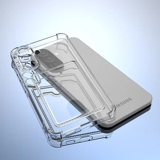 Samsung Galaxy A57 Hoesje Dun TPU met Pasjeshouder Back Cover Transparant afbeelding 3