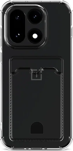 OnePlus 15 Hoesje Dun TPU met Pasjeshouder Back Cover Transparant afbeelding 3