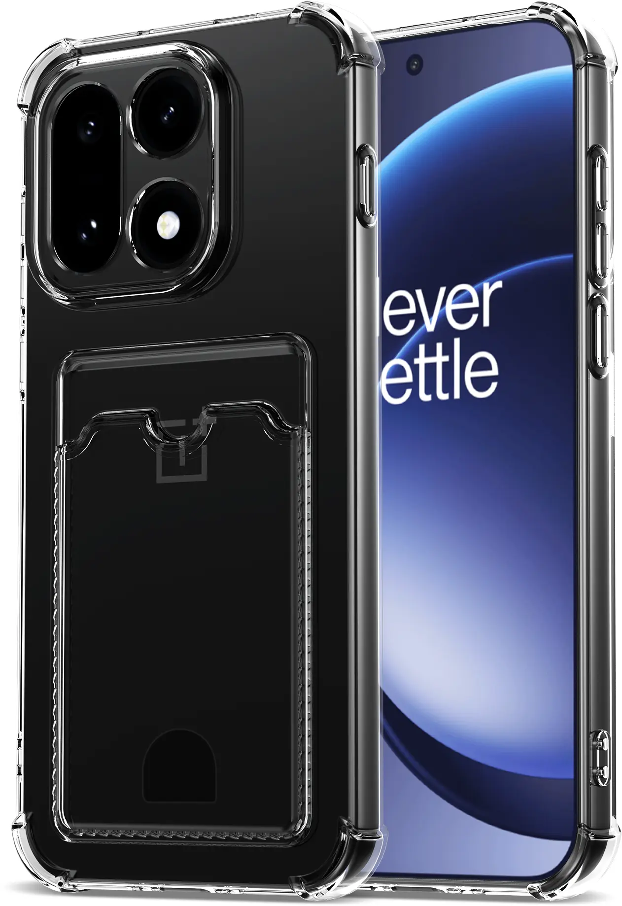 OnePlus 15 Hoesje Dun TPU met Pasjeshouder Back Cover Transparant afbeelding 2