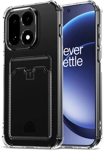 OnePlus 15 Hoesje Dun TPU met Pasjeshouder Back Cover Transparant afbeelding 2