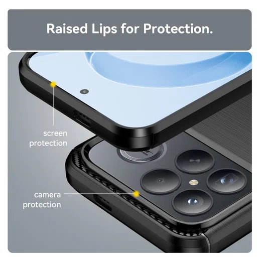 Xiaomi Poco F8 Ultra Hoesje Geborsteld TPU Flexibele Back Cover Zwart afbeelding 4