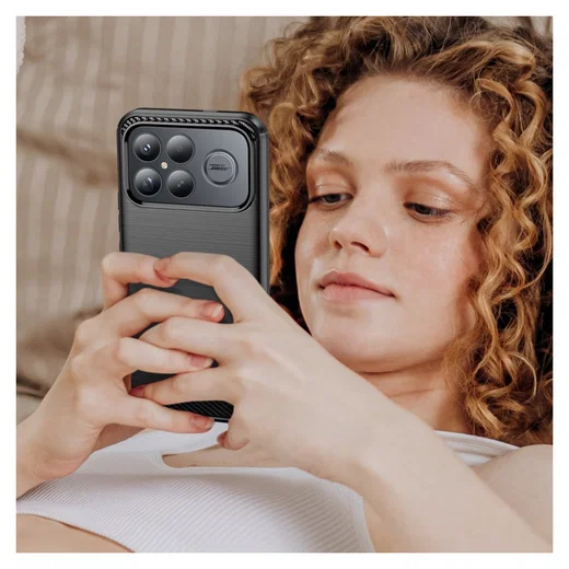 Xiaomi Poco F8 Ultra Hoesje Geborsteld TPU Flexibele Back Cover Zwart afbeelding 8
