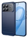 Xiaomi Poco F8 Ultra Hoesje Geborsteld TPU Flexibele Back Cover Blauw