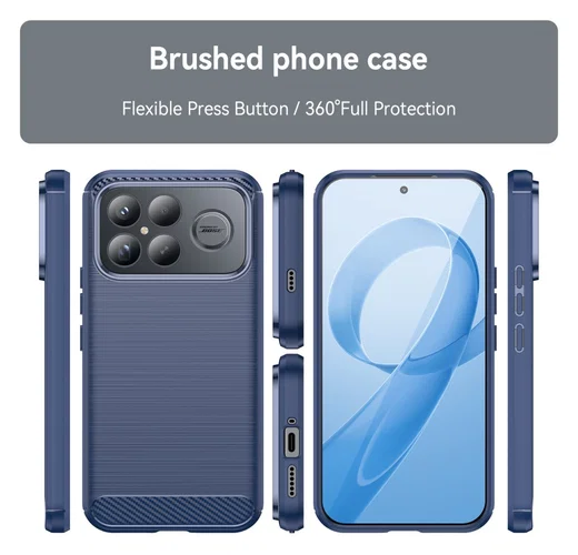 Xiaomi Poco F8 Ultra Hoesje Geborsteld TPU Flexibele Back Cover Blauw afbeelding 9