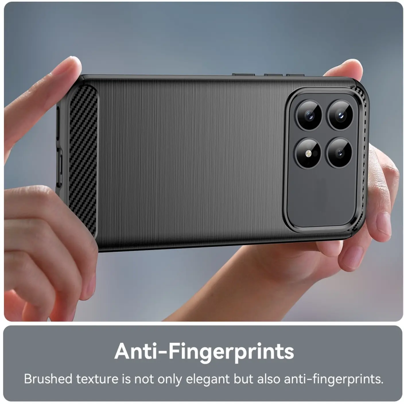 Xiaomi Poco F8 Pro Hoesje Geborsteld TPU Flexibele Back Cover Zwart afbeelding 2