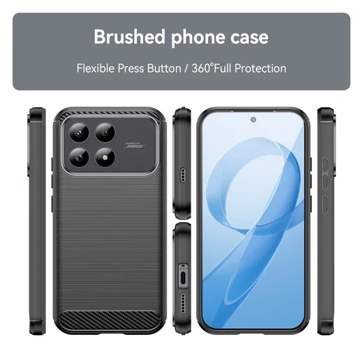Xiaomi Poco F8 Pro Hoesje Geborsteld TPU Flexibele Back Cover Zwart afbeelding 8