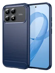 Xiaomi Poco F8 Pro Hoesje Geborsteld TPU Flexibele Back Cover Blauw afbeelding